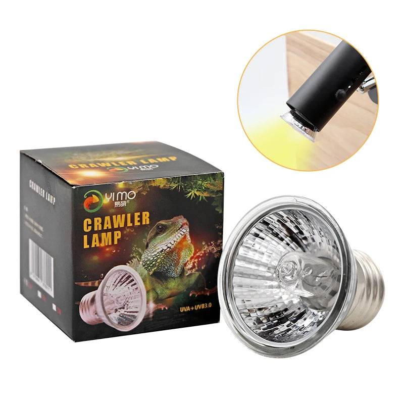 Reptile Lamp 25/50/75W UVA+UVB 3.0 Pet Heat Lamp Bulb Turtle Basking