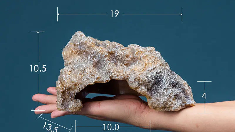 Resin Rock Reptile Hideout,Desert-Style Cave Shelter for Palace Guard Lizards and Horned Frogs,Terrarium Refuge and Landscaping