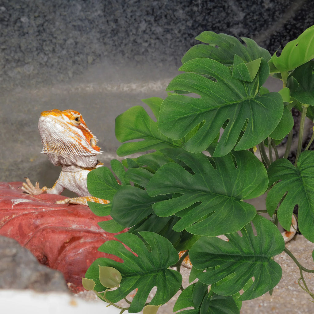 Reptile Plants For Terrarium Aquarium Landscaping Plant Reptile Tank Decor Fake Plants Fish Tank Decorations Pet Supplies