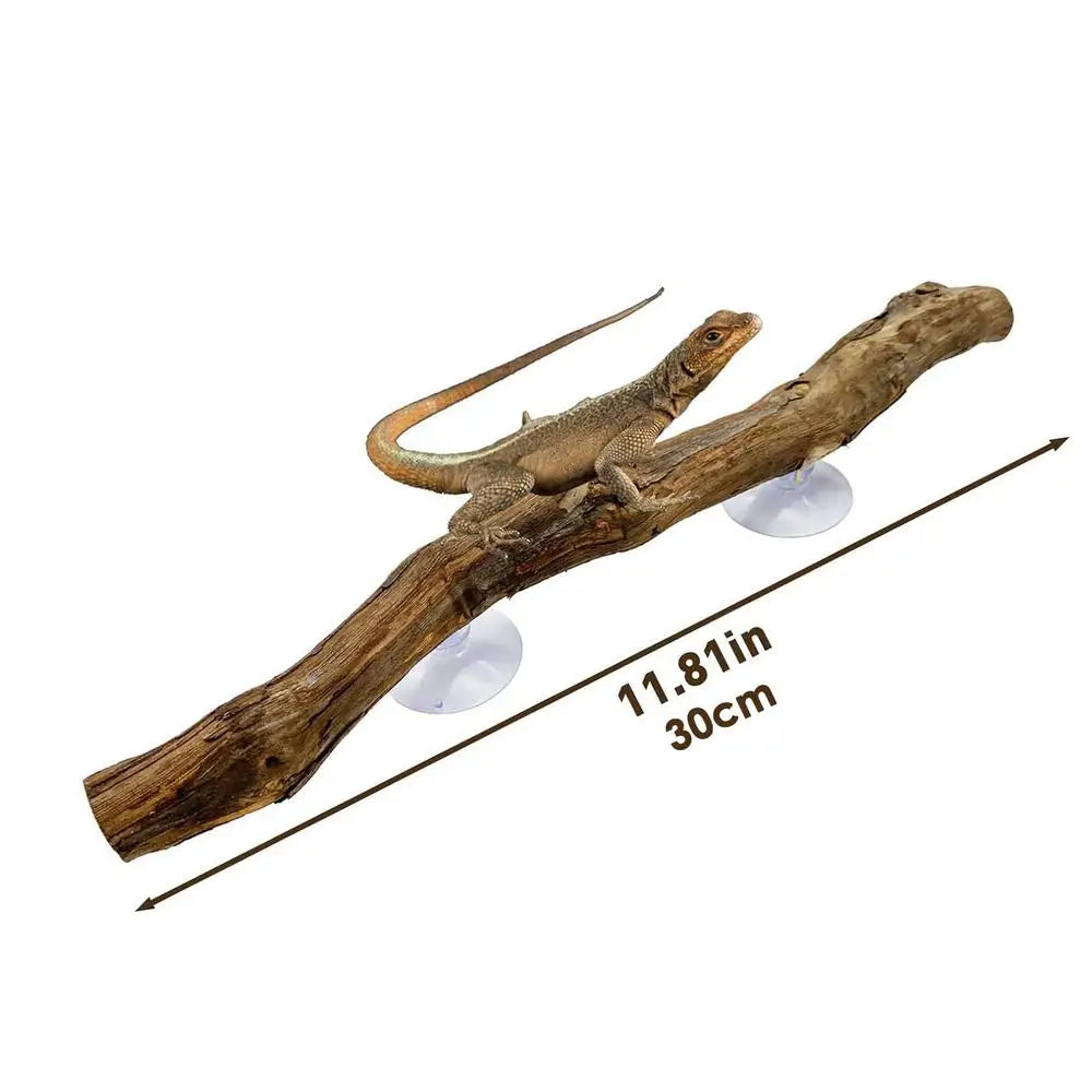 Reptile Climbing Corner Stick Non-slip Reptile Branches Terrarium Branches Reptile Decor Wooden Tree Trunk Ornament Habitat Deco