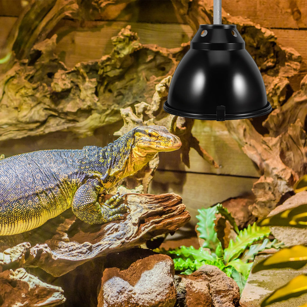 Heat Lamp Reflector Aluminum Dome Guard for Reptiles Turtle Lizard Snake Breeding Box Greenhouse Anti-scald Cover Protector